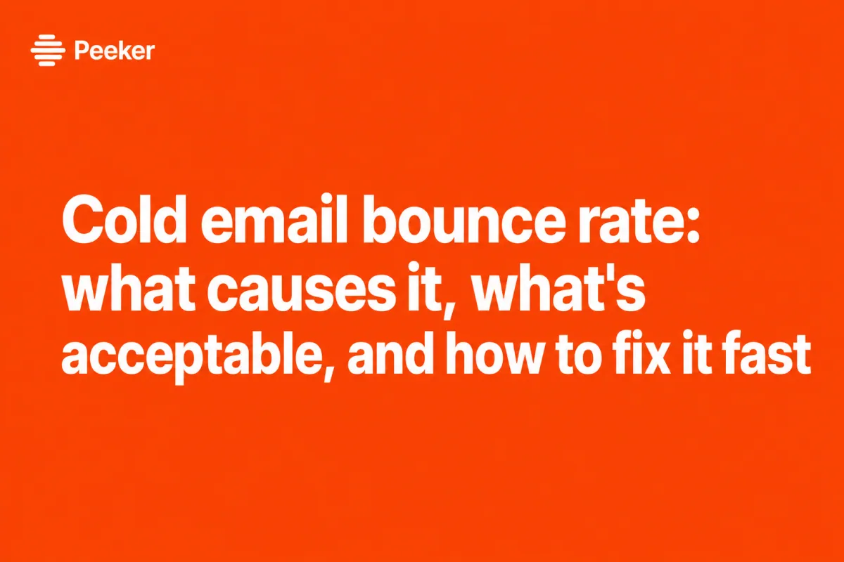Cold Email Bounce Rate: What It Is and How to Fix It
